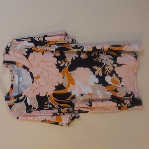 Liz Clariborne peach and black XXL top